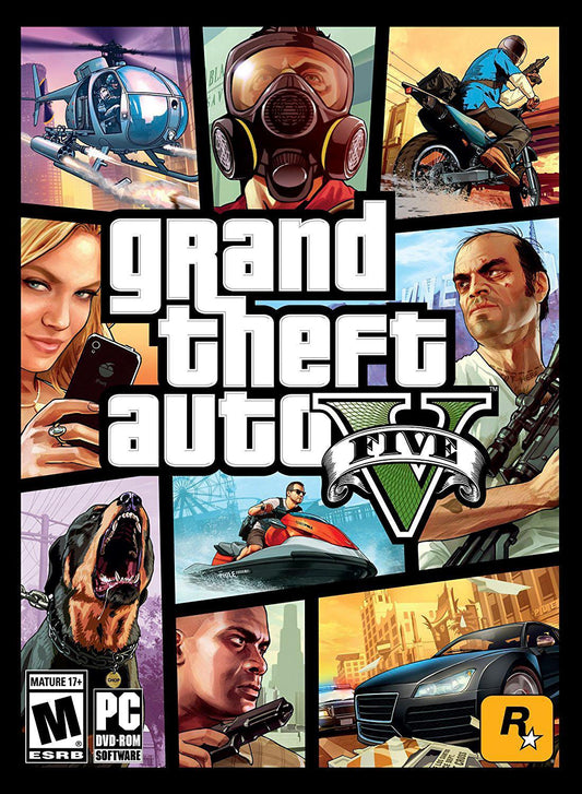 Iconic Chaos: GTA V Cover Metal Poster